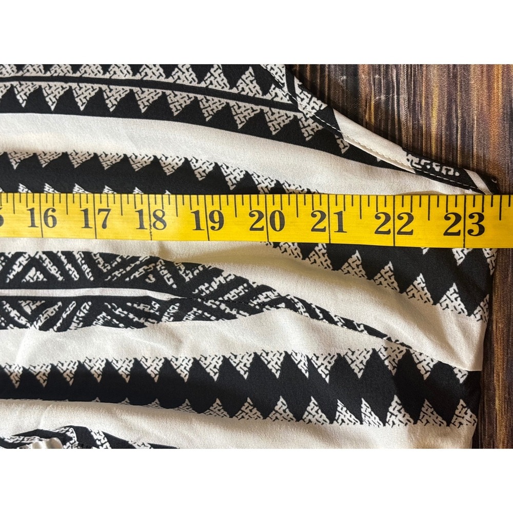 BloomChic Dress Womens 18 20 Black White Chevron Herringbone Sleeveless Tank - Picture 7 of 16